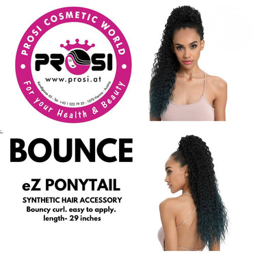 BOUNCE- eZ PONYTAIL  SYNTHETIC HAIR ACCESSORY-1, 1B, 2, 4, 6, 613, 8, FS12/16/613
