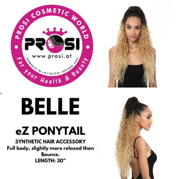 BELLE-eZ PONYTAIL SYNTHETIC HAIR ACCESSORY- 1, 1B, 2, 4, 613, FS12/16/613