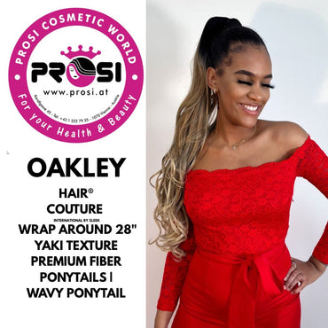 Hair Couture-OAKLEY SYNTHETIC HAIR WRAP AROUND PONYTAIL(col- 1/1B, 1B/2, 2/4, 5/6, 4/5/27, 613)