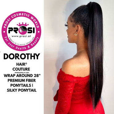 HAIR COUTURE -Dorothy Synthetic Hair Velcro Wrap around Ponytail 1/1B, 1B/2, 2/4, 5/6, 4/5/27, 613, 12/16/613, 99J, 27/613, 10/12/613
