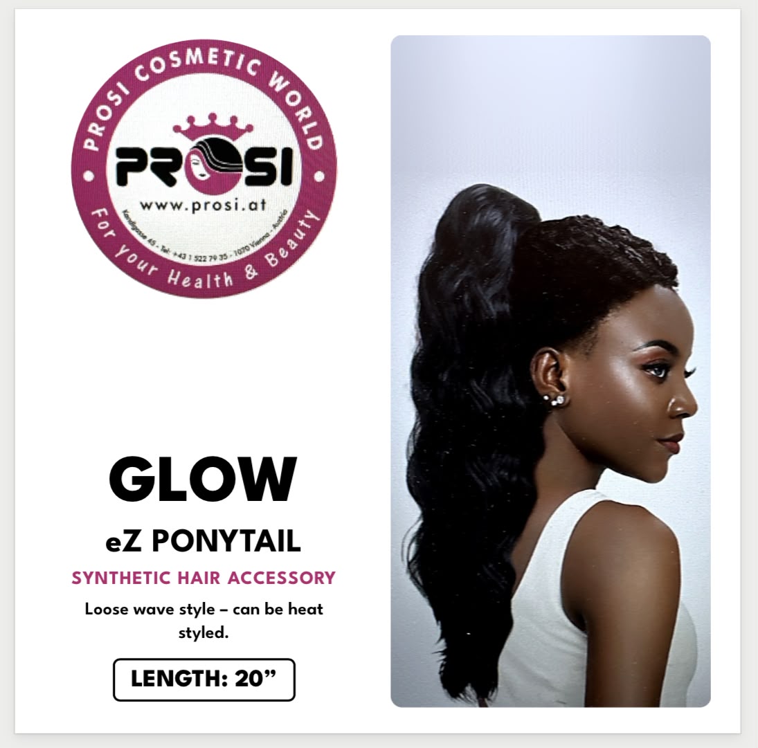 GLOW eZ PONYTAIL-COLS:  1, 1B, 2, 4, 613, P12/16/613