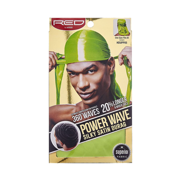 Red By Kiss - 360 Power Wave Silky Satin Durag Green HDUPP05